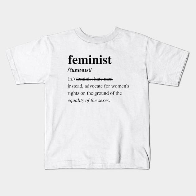 Badass Feminist - F for feminist Kids T-Shirt by Feminist Vibes